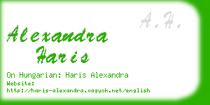 alexandra haris business card